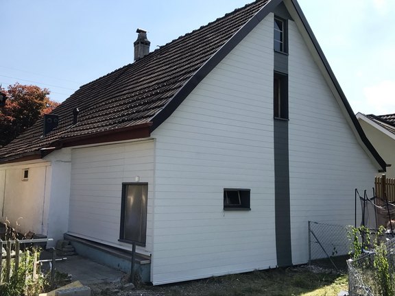 Gebäude nach einem Fassadenumbau